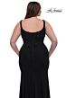 La Femme 33005 Scoop Neck Ruched Sleeveless Plus Size Dress