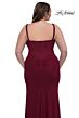 La Femme 33015 High Slit Ruched Derriere Plus Size Dress