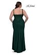 La Femme 33015 High Slit Ruched Derriere Plus Size Dress