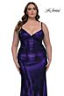 La Femme 33020 Spaghetti Strap High Slit Plus Size Dress