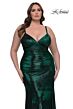 La Femme 33020 Spaghetti Strap High Slit Plus Size Dress