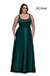 La Femme 33026 Slim Strap A-Line Plus Size Dress