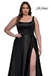 La Femme 33026 Slim Strap A-Line Plus Size Dress