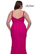 La Femme 33057 Beaded Neck Spaghetti Strap Plus Size Dress