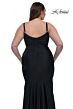 La Femme 33057 Beaded Neck Spaghetti Strap Plus Size Dress