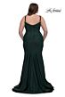 La Femme 33057 Beaded Neck Spaghetti Strap Plus Size Dress