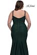 La Femme 33057 Beaded Neck Spaghetti Strap Plus Size Dress