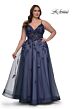 La Femme 33061 Beaded Floral A-Line Plus Size Dress