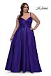 La Femme 33075 A-Line High Slit Plus Size Dress