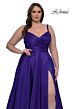 La Femme 33075 A-Line High Slit Plus Size Dress