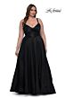 La Femme 33075 A-Line High Slit Plus Size Dress