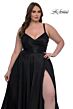 La Femme 33075 A-Line High Slit Plus Size Dress