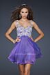 La Femme 17446 Light Purple Sweetheart Neckline Dress