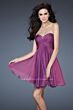 La Femme 18177 Sweetheart Neck Empire Waist Ruched Dress