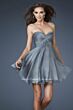 La Femme 18177 Sweetheart Neck Empire Waist Ruched Dress