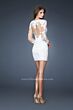La Femme 18979 Illusion Long Sleeve Scoop Neckline Dress