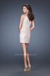 La Femme 19068 Nude One Shoulder Dress