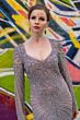 Lara 29602 Court Neckline Illusion Sleeve Dress