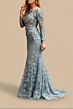 Lara 29924 Scoop Neckline Long Sleeve Floral Dress