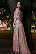 Lara 33277 Butterfly Sleeves Illusion Neckline Lace Dress