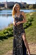 Lara 29373 Spaghetti Straps Embellished Dress