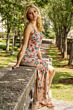 Lara 29486 Criss Cross Back Floral Dress