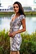 Lara 29909 Cap Sleeve Geometric Dress