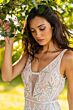 Lara 29833 Plunging Neckline Backless Wedding Dress