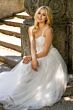 Lara 51049 Cowl Back V-Neck Wedding Dress
