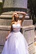 Lara 51049 Cowl Back V-Neck Wedding Dress
