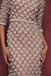 Mac Duggal 10099 Three-Quarter Sleeves Embellished Dress