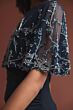 Mac Duggal 2257 Beaded Cape Sleeve Column Silhouette Dress