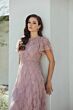 Mac Duggal 8278 Jewel Neck Lattice Ruffle Dress