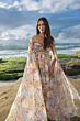 Mac Duggal 11990 Cape Sleeve Floral Empire Silhouette Dress