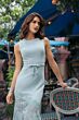 Mac Duggal 21355 Jewel Neck Powder Blue Fitted Dress