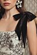 Mac Duggal 27749 A-Line Velvet Bow Strap Black Dress