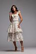 Mac Duggal 50112 Tiered Skirt Floral White Multicolor Dress