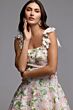 Mac Duggal 50112 Tiered Skirt Floral White Multicolor Dress