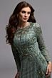 Mac Duggal 6238 Long Sleeve Illusion Neck A-Line Dress
