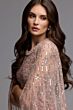 Mac Duggal 8415 Jewel Neck Cape Sleeve Sequined Rose Dress