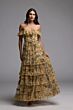 Mac Duggal 8418 Off The Shoulder A-Line Buttercream Dress
