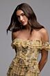 Mac Duggal 8418 Off The Shoulder A-Line Buttercream Dress