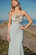 Mac Duggal 11855 Strapless 3D Floral Front Dress