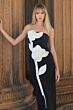 Mac Duggal 2283 Back Slit Strapless 3D Floral Dress