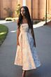 Mac Duggal 68928 Pleated Skirt Strapless A-Line Brocade Dress