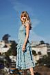 Mac Duggal 8250 Ruffle Midi Scoop Neck Mother Of The Bride Dress