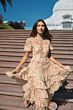 Mac Duggal 8295 Tiered Ruffle Skirt Puff Sleeve Dress
