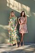 Mac Duggal 8112 Tiered Ruffle Skirt Jewel Neck Floral Dress