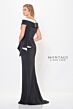Montage by Mon Cheri M902 Off-The-Shoulder Side Peplum Dress