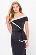 Montage by Mon Cheri M902 Off-The-Shoulder Side Peplum Dress
